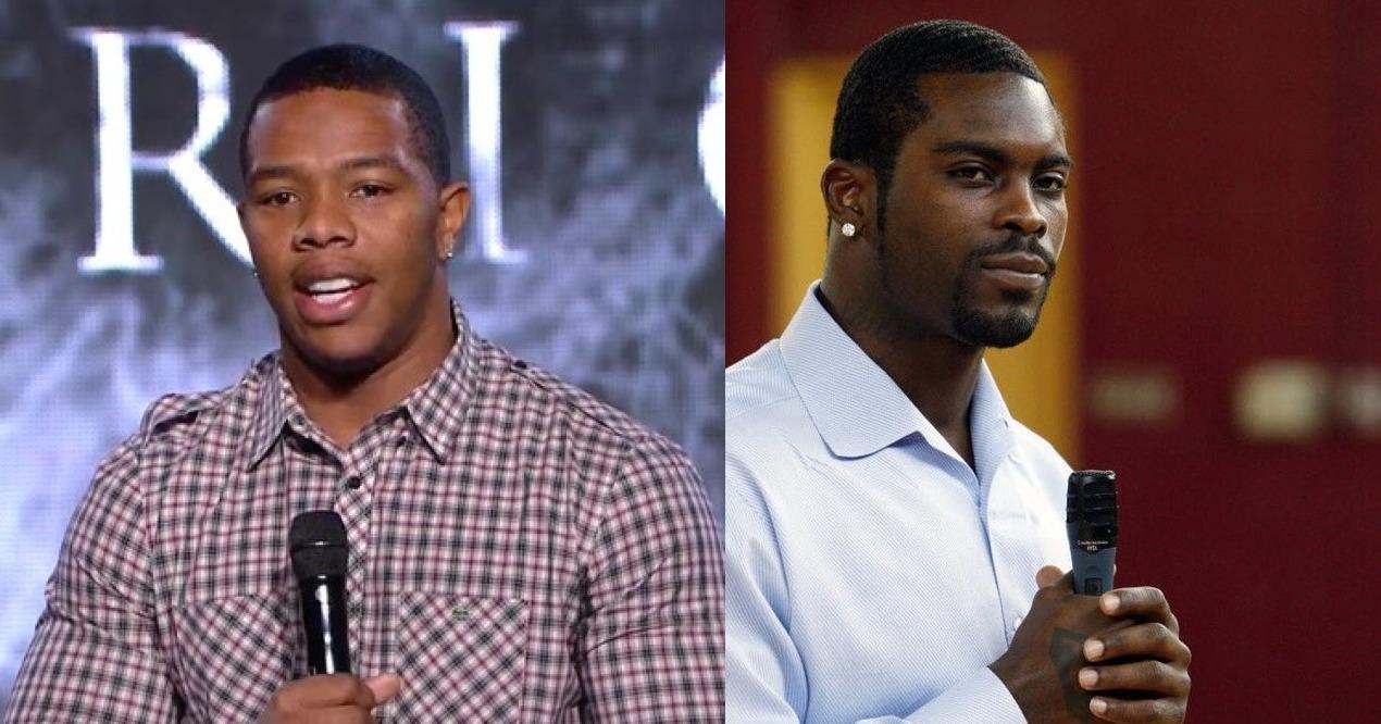 Retired Football Stars Michael Vick and Ray Rice Speak About Second Chances
