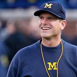 Michigan Coach Jim Harbaugh Speaks at Alabama High School Athletic Association Event in March