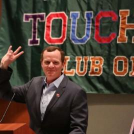 New Houston Football Coach Major Applewhite Speaks at Touchdown Club Event