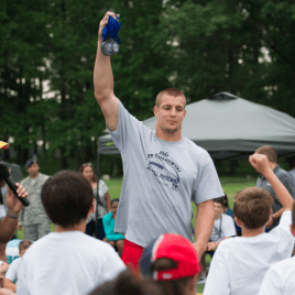 Rob Gronkowski Hosts Youth Football Camp at Andrews Air Force Base