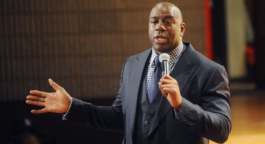 Sports and Business Icon Magic Johnson Speaks at Scholarship Luncheon
