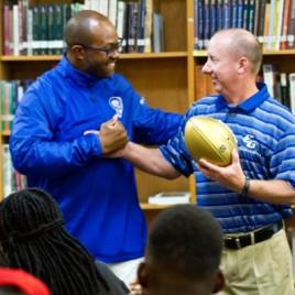 Former NFL Wide Receiver Torry Holt Makes Super Bowl High School Honor Roll Visit