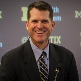 Michigan Football Coach Jim Harbaugh Holds Free Autograph Signing in Ann Arbor
