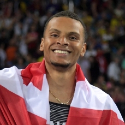 Andre De Grasse Speaking Fee and Booking Agent Contact